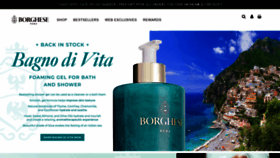 What Borghese.com website looked like in 2021 (3 years ago)