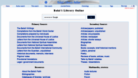 What Bahai-library.com website looked like in 2021 (3 years ago)