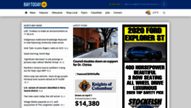 What Baytoday.ca website looked like in 2021 (5 years ago)
