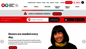 What Blood.ca website looked like in 2021 (3 years ago)