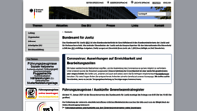 What Bundesjustizamt.de website looked like in 2021 (3 years ago)