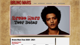What Brunomarstourhq.com website looked like in 2021 (3 years ago)