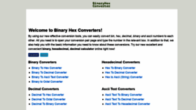 What Binaryhexconverter.com website looked like in 2021 (3 years ago)