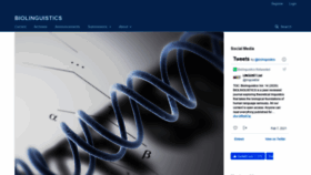 What Biolinguistics.eu website looked like in 2021 (3 years ago)