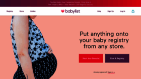 What Babylist.com website looked like in 2021 (3 years ago)