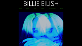 What Billieeilish.com website looked like in 2021 (3 years ago)