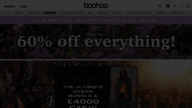 What Boohoo.com website looked like in 2021 (3 years ago)