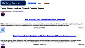 What Biologynews.net website looked like in 2021 (3 years ago)