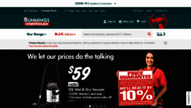 What Bunnings.com.au website looked like in 2021 (3 years ago)