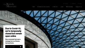 What Britishmuseum.org website looked like in 2021 (3 years ago)