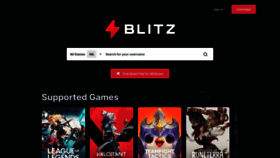 What Blitz.gg website looked like in 2021 (3 years ago)
