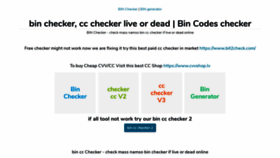 What Bin-checker.net website looked like in 2021 (3 years ago)