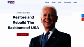 What Bidenpresident.com website looked like in 2021 (4 years ago)