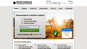 What Bestattungen.de website looked like in 2021 (3 years ago)