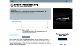 What Brailletranslator.org website looked like in 2021 (3 years ago)