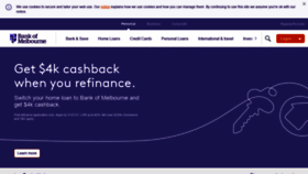 What Bankofmelbourne.com.au website looked like in 2021 (3 years ago)