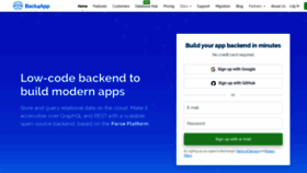 What Back4app.com website looked like in 2021 (3 years ago)