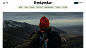 What Backpacker.com website looked like in 2021 (3 years ago)