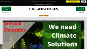 What Baltimoresun.com website looked like in 2021 (3 years ago)