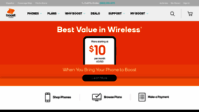 What Boostmobile.com website looked like in 2021 (3 years ago)