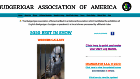 What Budgerigarassociation.org website looked like in 2021 (3 years ago)