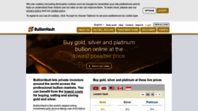 What Bullionvault.com website looked like in 2021 (3 years ago)