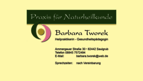 What Barbara-tworek.de website looked like in 2021 (3 years ago)