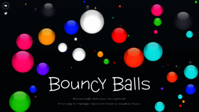 What Bouncyballs.org website looked like in 2021 (3 years ago)