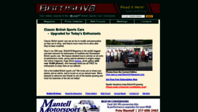 What Britishv8.org website looked like in 2021 (3 years ago)