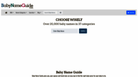 What Babynameguide.com website looked like in 2021 (3 years ago)