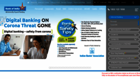 What Bankofindia.co.in website looked like in 2021 (4 years ago)