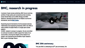 What Biomedcentral.com website looked like in 2021 (3 years ago)
