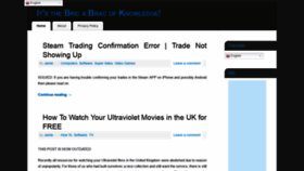 What Bricabracofknowledge.com website looked like in 2021 (3 years ago)