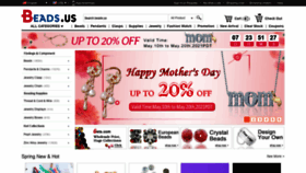 What Beads.us website looked like in 2021 (2 years ago)