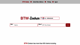 What Btw-zoeken.nl website looked like in 2021 (2 years ago)