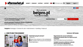 What Betpro.pl website looked like in 2021 (2 years ago)