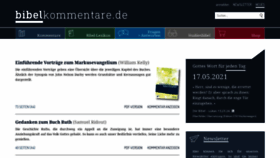 What Bibelkommentare.de website looked like in 2021 (2 years ago)