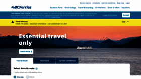 What Bcferries.com website looked like in 2021 (5 years ago)