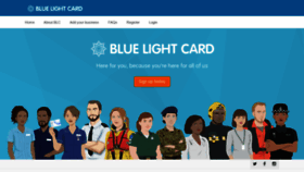 What Bluelightcard.co.uk website looked like in 2021 (2 years ago)