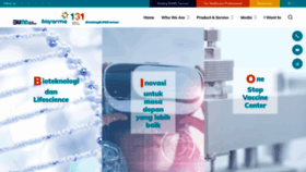 What Biofarma.co.id website looked like in 2021 (5 years ago)