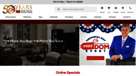 What Bobmillsfurniture.com website looked like in 2021 (2 years ago)