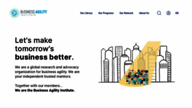 What Businessagility.institute website looked like in 2021 (2 years ago)