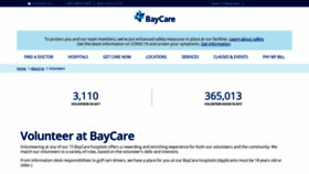 What Baycarevolunteers.org website looked like in 2021 (2 years ago)