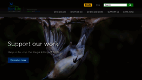 What Birdlife.org website looked like in 2021 (2 years ago)