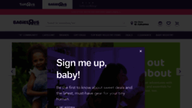 What Babiesrus.ca website looked like in 2021 (2 years ago)