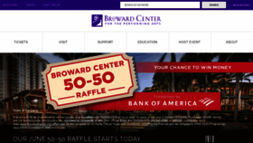 What Browardcenter.org website looked like in 2021 (4 years ago)
