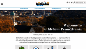 What Bethlehem-pa.gov website looked like in 2021 (2 years ago)
