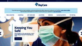 What Baycare.org website looked like in 2021 (5 years ago)