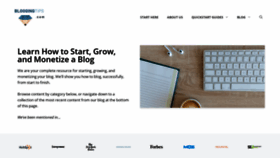 What Bloggingtips.com website looked like in 2021 (4 years ago)