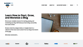 What Bloggingtips.com website looked like in 2021 (2 years ago)